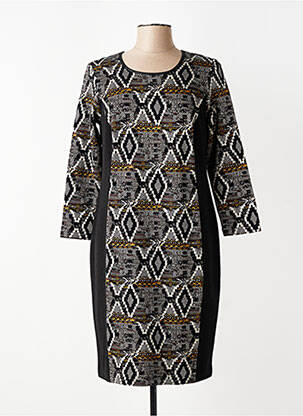 Robe mi-longue manches 3/4 manches 3/4 noir TELMAIL femme