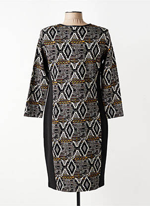 Robe mi-longue manches 3/4 manches 3/4 noir TELMAIL femme