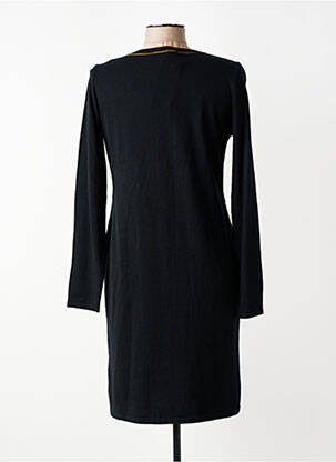 Robe pull coupe cintrée manches longues noir TELMAIL femme