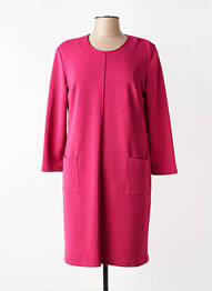 Robe mi-longue manches longues manches longues rose GEVANA femme