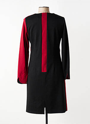 Robe mi-longue manches longues manches longues rouge GUY DUBOUIS femme