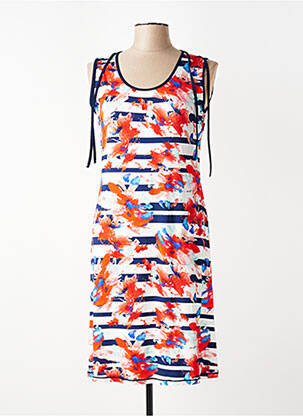 Robe mi-longue sans manche sans manche bleu SAINT CHARLES femme