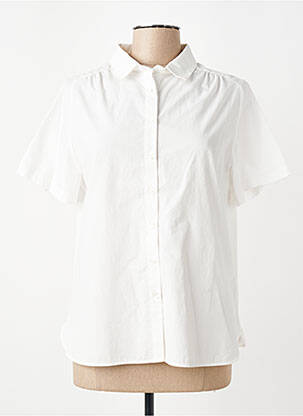 Chemisier coupe droite manches courtes blanc ARMOR LUX femme