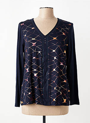 T-shirt manches longues manches longues bleu GREGORY PAT femme