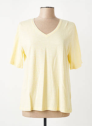 T-shirt coupe droite manches courtes jaune MICHA femme