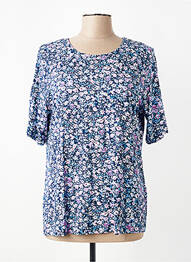 T-shirt imprimé fantaisie manches courtes bleu RABE femme
