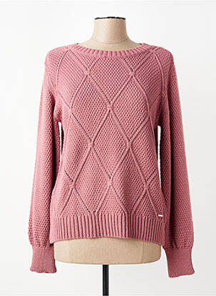 Pull coupe droite manches longues rose ANDAM femme