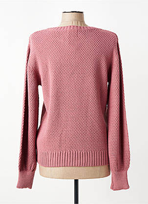 Pull coupe droite manches longues rose ANDAM femme