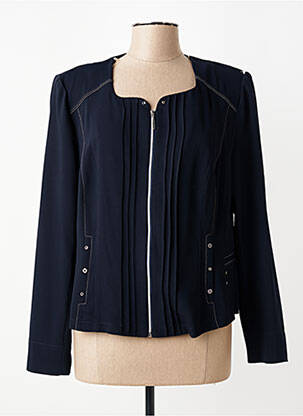 Veste casual coupe droite bleu CHRISTINE LAURE femme