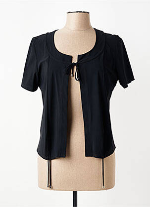 Veste casual col rond noir JEAN DELFIN femme