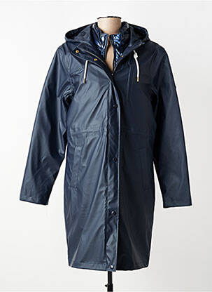 Imperméable fermeture zippée sur le devant a capuche bleu SAINT JAMES femme