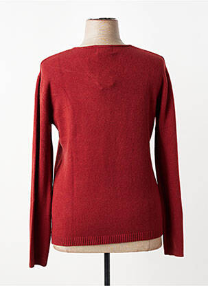 Pull coupe cintrée manches longues marron COULEURS DU TEMPS femme