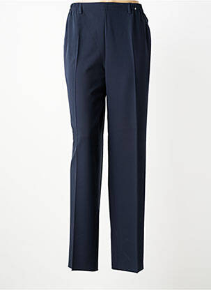 Pantalon slim tissage popeline taille normale bleu KARTING femme