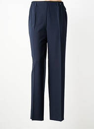 Pantalon slim tissage popeline taille normale bleu KARTING femme