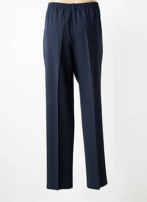 Pantalon slim tissage popeline taille normale bleu KARTING femme