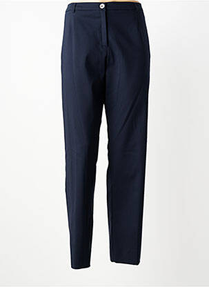 Pantalon slim taille normale taille normale bleu CHRISTINE LAURE femme