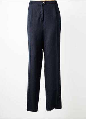 Pantalon droit tissage crêpe taille normale noir KARTING femme