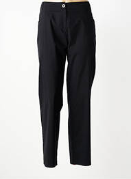 Pantalon slim tissage popeline taille normale noir TELMAIL femme