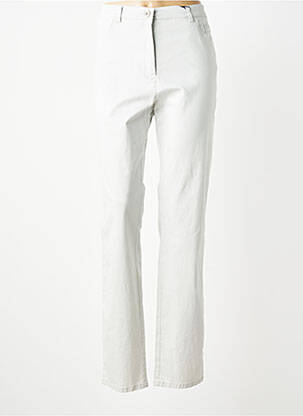 Pantalon slim tissage popeline taille normale beige TONI femme