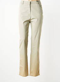 Pantalon slim tissage popeline taille normale vert TONI femme