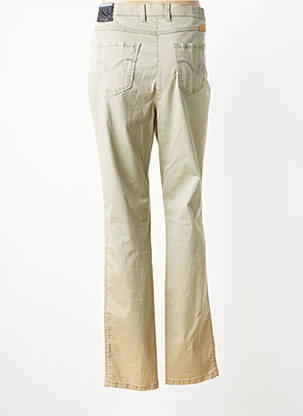 Pantalon slim tissage popeline taille normale vert TONI femme