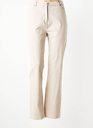 Pantalon slim taille élastique taille normale beige TONI femme