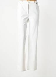 Pantalon slim tissage popeline taille normale beige TONI femme