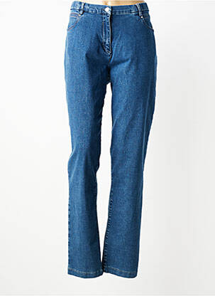 Jeans coupe slim tissage brut taille normale bleu CHRISTINE LAURE femme