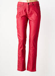 Pantalon slim tissage popeline taille normale rouge MERI & ESCA femme