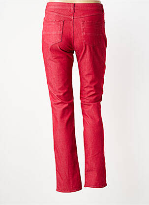 Pantalon slim tissage popeline taille normale rouge MERI & ESCA femme