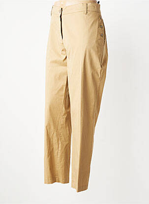 Pantalon slim tissage popeline taille normale beige MAE MAHE femme