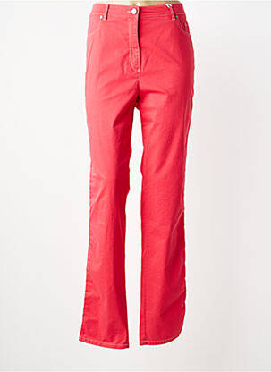 Pantalon droit tissage popeline taille normale rouge TONI femme