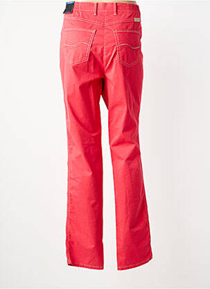 Pantalon droit tissage popeline taille normale rouge TONI femme
