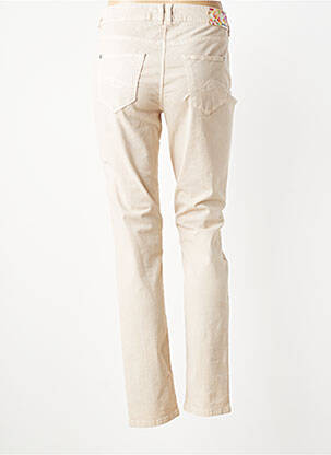 Jeans coupe slim tissage brut taille normale beige GARDEUR femme