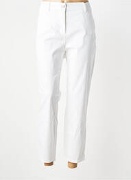 Pantalon 7/8 tissage popeline taille normale blanc TONI femme