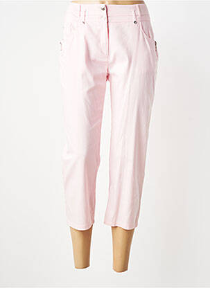 Pantacourt tissage popeline taille normale rose PAUSE CAFE femme