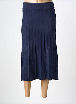 Jupe mi-longue stretch bleu SCORZZO femme