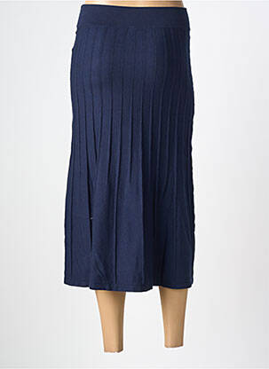 Jupe mi-longue stretch bleu SCORZZO femme