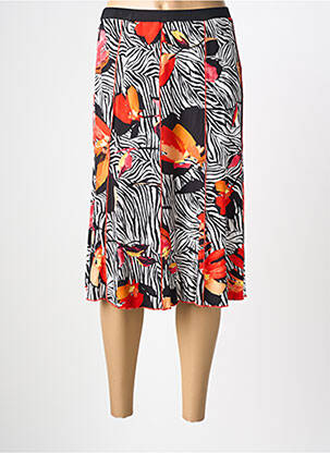 Jupe mi-longue stretch noir GUY DUBOUIS femme
