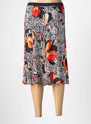 Jupe mi-longue stretch noir GUY DUBOUIS femme