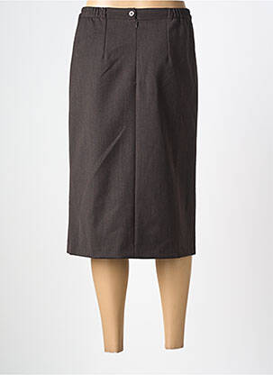 Jupe mi-longue taille normale marron GEVANA femme