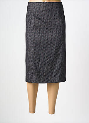 Jupe mi-longue taille normale noir GEVANA femme