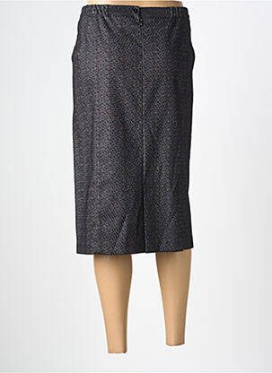 Jupe mi-longue taille normale noir GEVANA femme