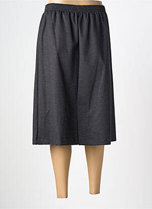 Jupe mi-longue coupe évasée noir GEVANA femme