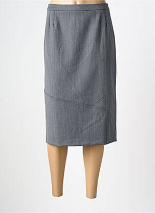 Jupe mi-longue taille normale gris GEVANA femme