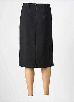 Jupe mi-longue doublure textile noir GEVANA femme