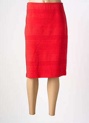 Jupe mi-longue stretch rouge BARBARA LEBEK femme