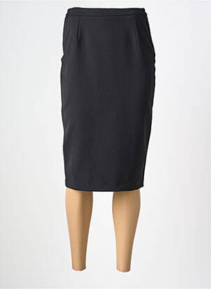 Jupe mi-longue taille normale noir GUY DUBOUIS femme