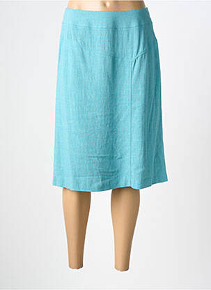 Jupe mi-longue taille normale bleu GEVANA femme