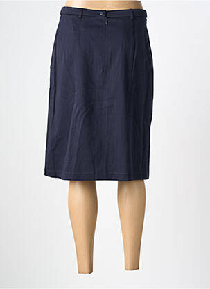 Jupe mi-longue taille normale bleu PAUPORTÉ femme